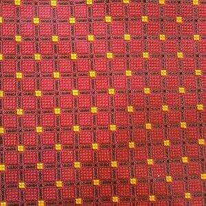 ROBERT TALBOTT SILK TIE MAROON BLACK GOLD 4" SQUARE GRID 4" FALL OFFICE